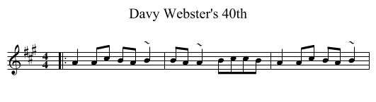 Davy Webster's 40th - staff notation