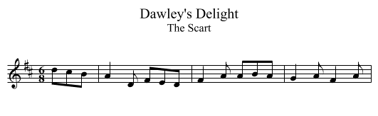 Dawley's Delight - staff notation