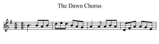 Dawn Chorus, The  - staff notation