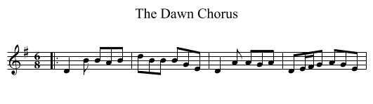 Dawn Chorus, The  - staff notation