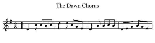 Dawn Chorus, The  - staff notation