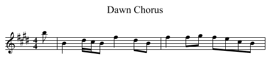 Dawn Chorus - staff notation