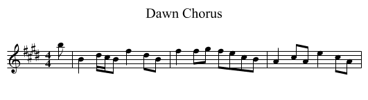 Dawn Chorus - staff notation