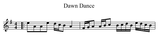 Dawn Dance - staff notation