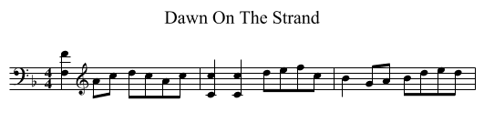 Dawn On The Strand - staff notation