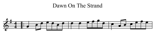 Dawn On The Strand - staff notation