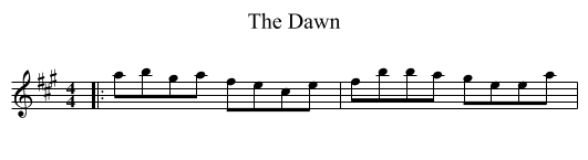 Dawn, The  - staff notation