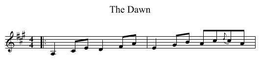 Dawn, The  - staff notation