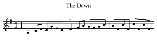 Dawn, The  - staff notation