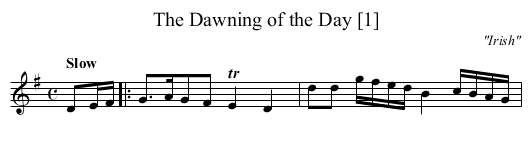 Dawning of the Day [1], The - staff notation