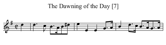 Dawning of the Day [7], The - staff notation