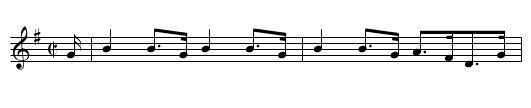 Dawns y Tylwyth Teg - staff notation