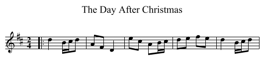 Day After Christmas, The  - staff notation