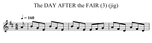 DAY AFTER the FAIR (3) (jig), The - staff notation