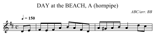 DAY at the BEACH, A (hornpipe) - staff notation