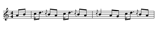 Day Dawn, Da - staff notation