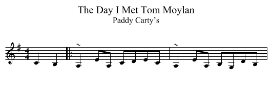 Day I Met Tom Moylan, The  - staff notation