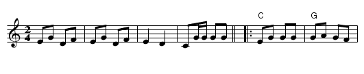 Dayenu - staff notation