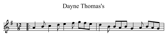 Dayne Thomas's - staff notation