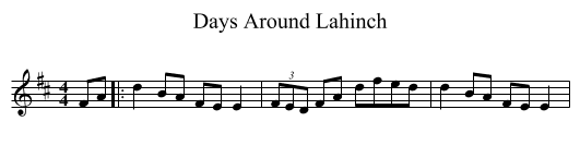 Days Around Lahinch - staff notation