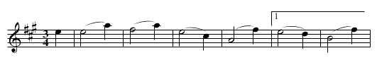 DE BERIOT'S WALTZ - staff notation