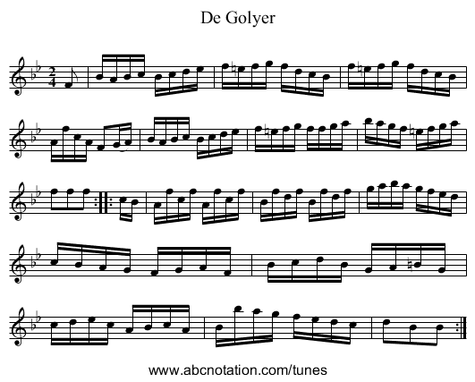 De Golyer - staff notation
