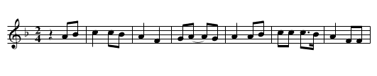 De los alamos vengo - staff notation