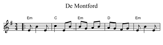 De Montford - staff notation