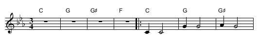 De Valse Zeeman - staff notation