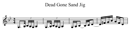 Dead Gone Sand Jig - staff notation