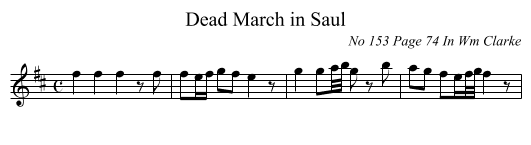 Dead March in Saul - staff notation