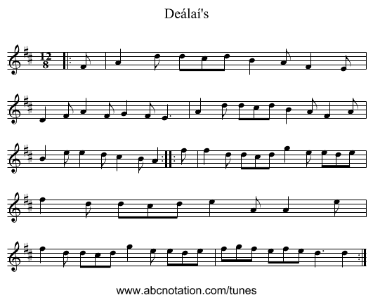 Deálaí's - staff notation