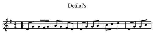 Deálaí's - staff notation