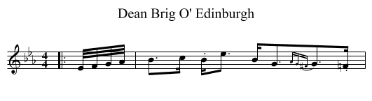 Dean Brig O' Edinburgh - staff notation