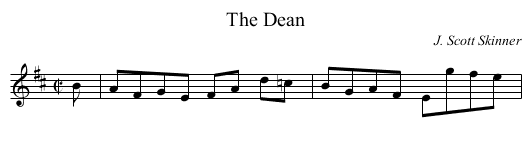 Dean, The - staff notation