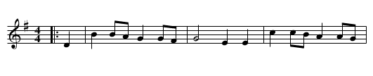 Dear Duris - staff notation