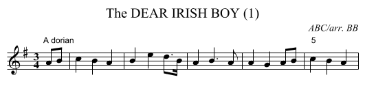 DEAR IRISH BOY (1), The - staff notation