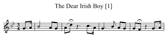 Dear Irish Boy [1], The - staff notation