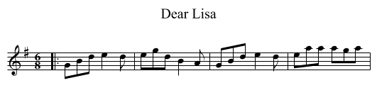 Dear Lisa - staff notation