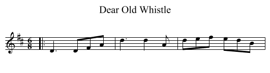 Dear Old Whistle - staff notation