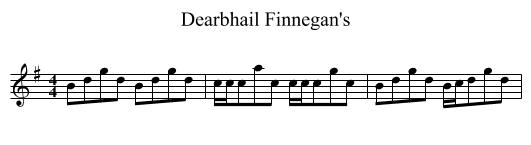 Dearbhail Finnegan's - staff notation