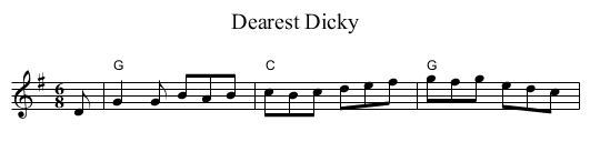 Dearest Dicky - staff notation