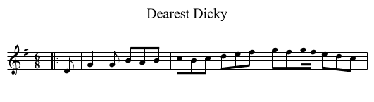 Dearest Dicky - staff notation