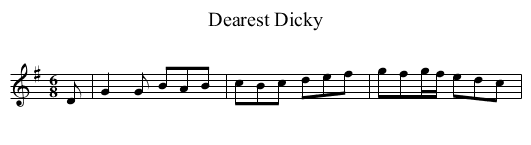 Dearest Dicky - staff notation