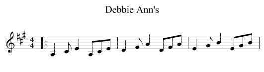 Debbie Ann's - staff notation