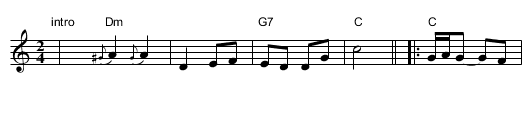 Debka Dayagim - staff notation
