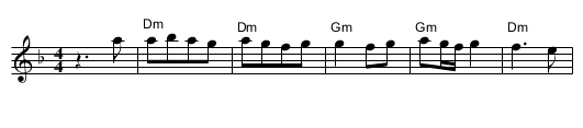 Debka Hachamor - staff notation
