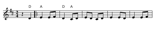 Debka Kafrit - staff notation