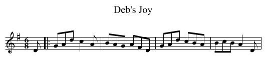 Deb's Joy - staff notation