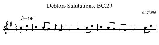 Debtors Salutations. BC.29 - staff notation
